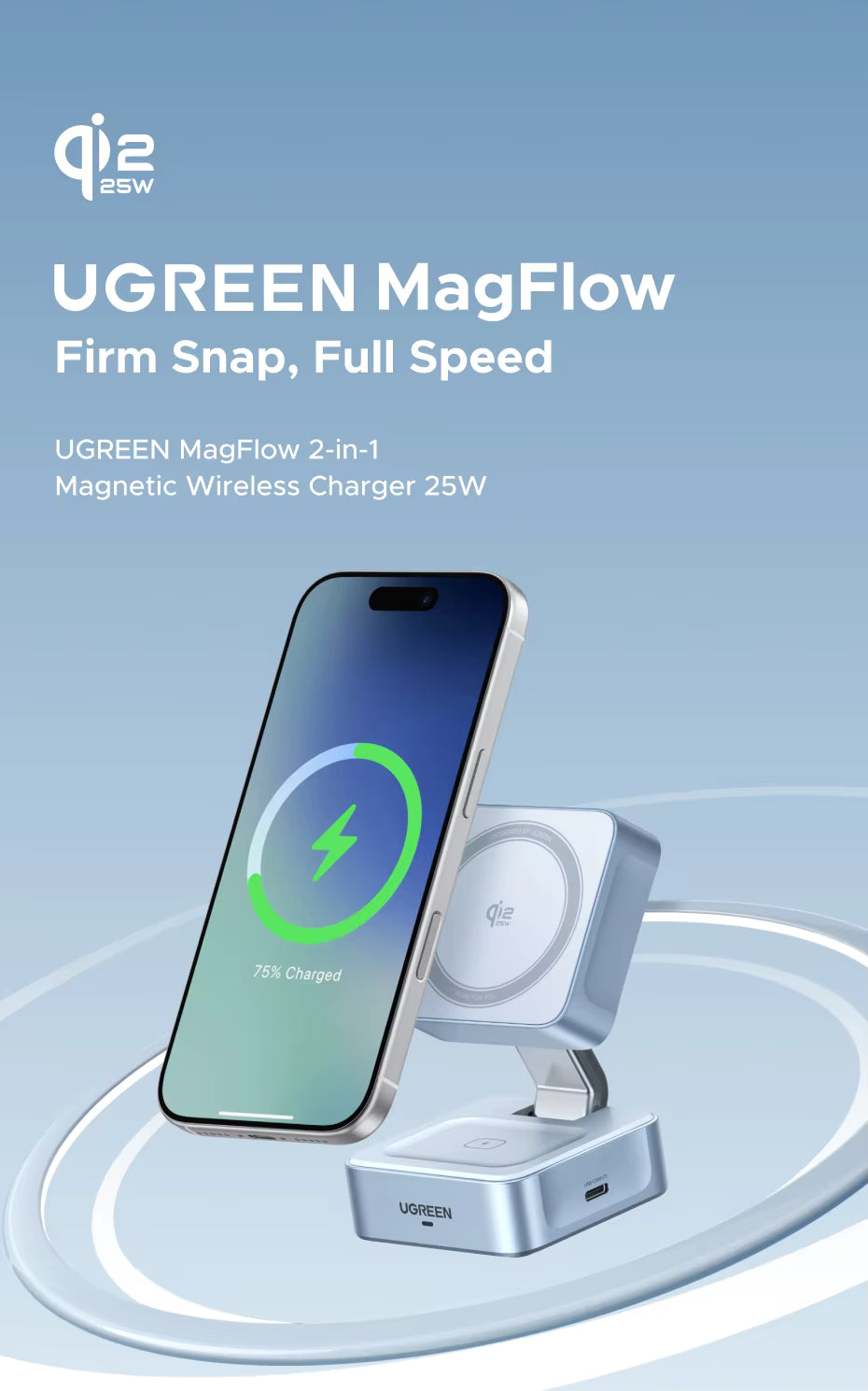 Quva Nest 2-in-1 Magnetic Wireless Charging Stand